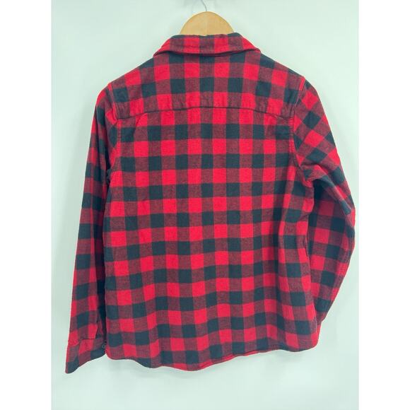 LL Bean Buffalo Plaid Red Checkered Flannel Button Down SP - Picture 2 of 4